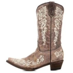 Corral Boots Corral Children’s Brown With Bone Embroidery Cowgirl Boots A2773 -Corral Boots 12 c53a3323 bf01 49d2 9fbd a4cb27c5fbd3