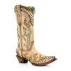 Corral Boots Women’s Corral Western Cactus Boots Handcrafted Tan