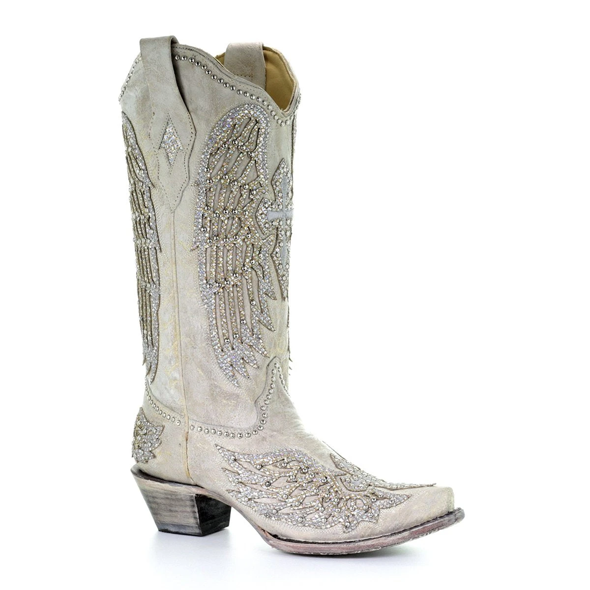Corral Boots Women’s Corral Wings And Cross Western Boots Handcrafted White 1 Corral Boots Women’s Corral Wings And Cross Western Boots Handcrafted White
