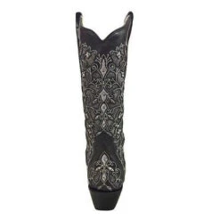 Corral Boots Corral Ladies Black & Grey Inlay Embroidery & Studs Boots A3320 -Corral Boots 1 d8bd6917 71a9 4fff 8bc5 73667ae29a9a