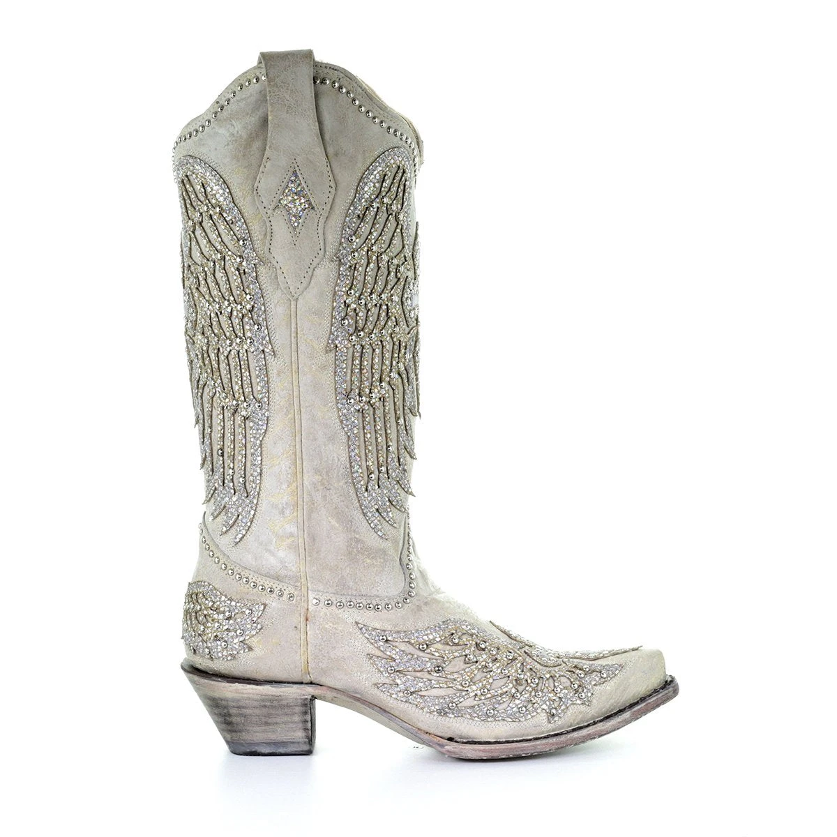 Corral Boots Women’s Corral Wings And Cross Western Boots Handcrafted White 2 Corral Boots Women’s Corral Wings And Cross Western Boots Handcrafted White - Image 2