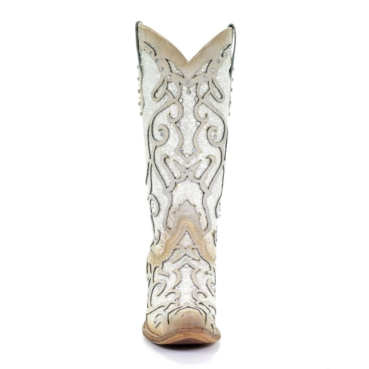 Corral Boots Women’s Corral Western Boots White Glitter Handcrafted 4 Corral Boots Women’s Corral Western Boots White Glitter Handcrafted - Image 4