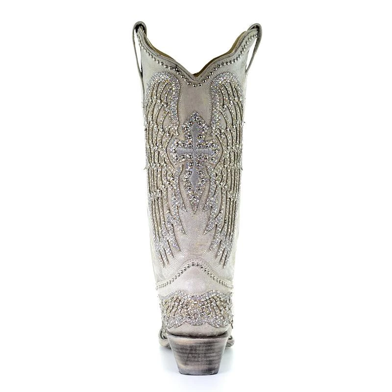 Corral Boots Women’s Corral Wings And Cross Western Boots Handcrafted White 5 Corral Boots Women’s Corral Wings And Cross Western Boots Handcrafted White - Image 5