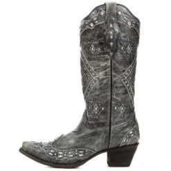 Corral Boots Corral Ladies Brandy Grey Black& Silver Glitter Inlay Boots A2963 -Corral Boots 5 min 5877da2c 7178 4c85 b09d ded884061de6