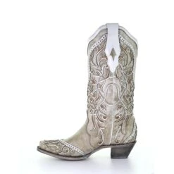 Corral Boots Corral Ladies White Overlay With Studs & Crystals Leather Boots A3837 -Corral Boots 57 2b206ca5 5184 428f b29a 026889db6278