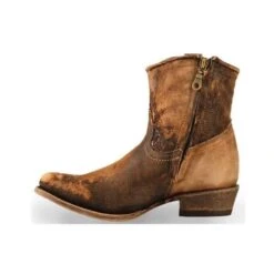 Corral Boots Corral Ladies Eudora Chocolate-Tan Lamb Abstract Shortie Boots C1064 -Corral Boots 57 4a22ee83 9cf1 467e a384 67b394b1e722