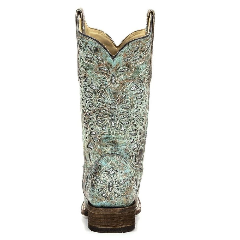 Corral Boots Corral Ladies Sabrina Metallic Bronze & Turquoise Glitter Boots A2955 3 Corral Boots Corral Ladies Sabrina Metallic Bronze & Turquoise Glitter Boots A2955 - Image 3