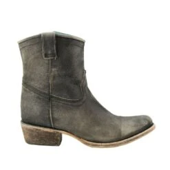 Corral Boots Corral Ladies Grey Lambskin Leather Zip-Up Shortie Booties C3089 -Corral Boots 57 59b603ea c34b 45a0 acbc 46104fa00f26