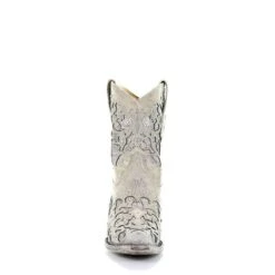 Corral Boots Corral Ladies Mariah White Glitter Inlay & Crystals Ankle Boots A3550 -Corral Boots 57 df107ce3 218f 4fcd aa2b 330072a70a4d