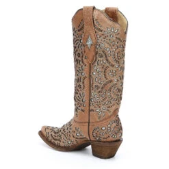 Corral Boots Corral Ladies Josefina Brown Glitter Inlay Boots A3352 -Corral Boots A3352 4