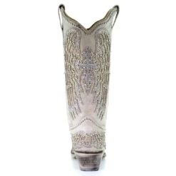 Corral Boots Corral Ladies Angela White Glitter Wing & Cross Studded Boots A3571 6 Corral Boots Corral Ladies Angela White Glitter Wing & Cross Studded Boots A3571 -Corral Boots A3571 3