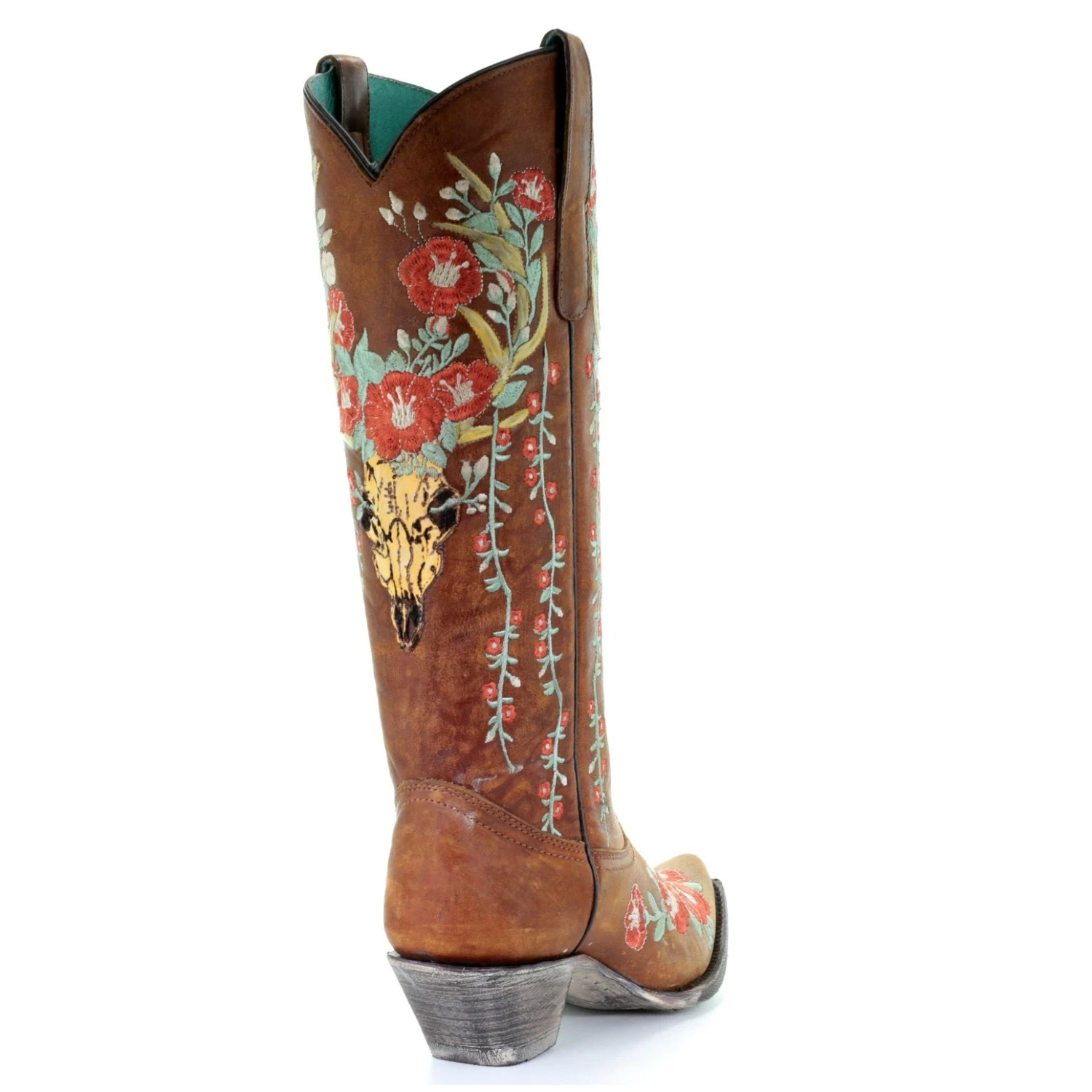 Corral Boots Corral Ladies Juliet Tan Deer Skull Floral Embroidery Boots A3620 3 Corral Boots Corral Ladies Juliet Tan Deer Skull Floral Embroidery Boots A3620 - Image 3
