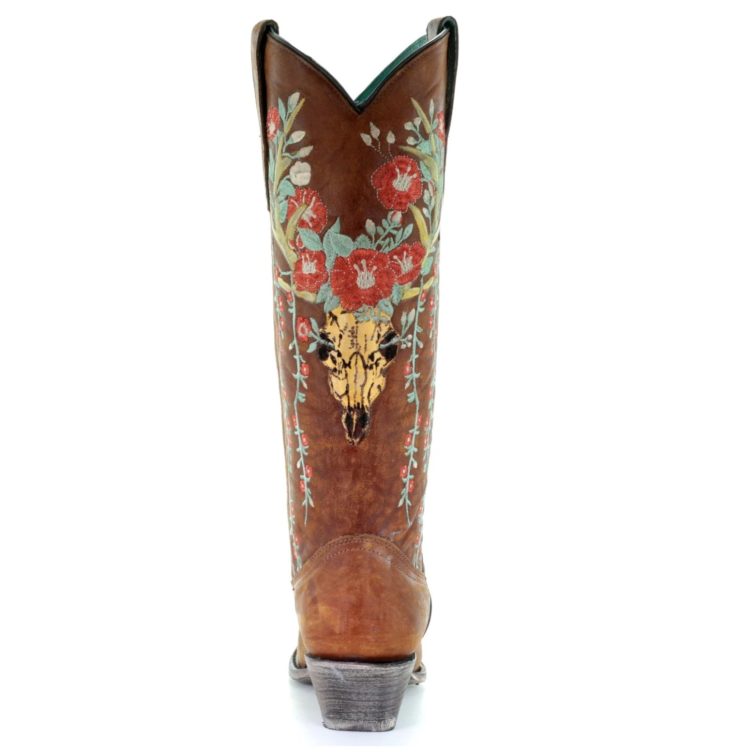 Corral Boots Corral Ladies Juliet Tan Deer Skull Floral Embroidery Boots A3620 4 Corral Boots Corral Ladies Juliet Tan Deer Skull Floral Embroidery Boots A3620 - Image 4