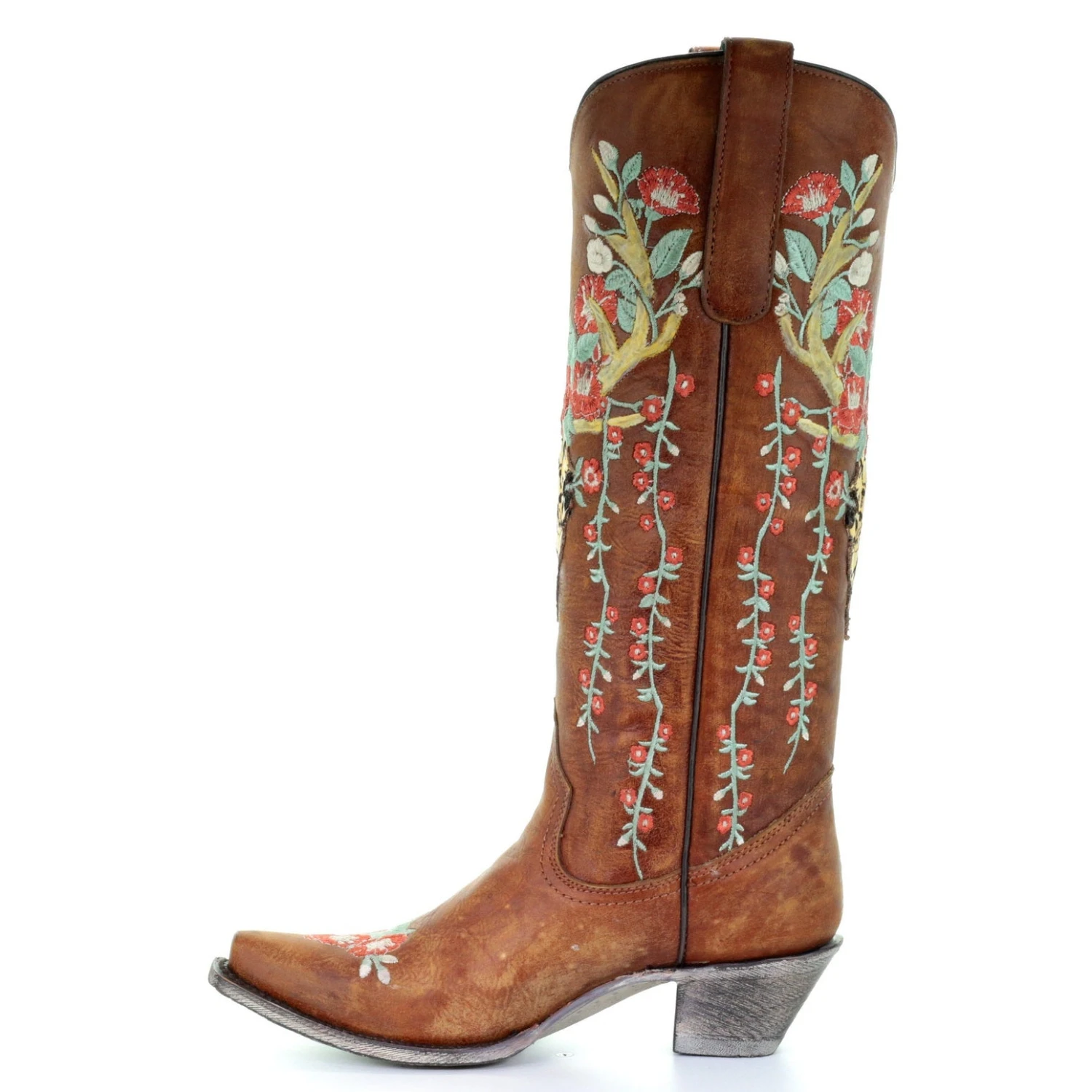 Corral Boots Corral Ladies Juliet Tan Deer Skull Floral Embroidery Boots A3620 5 Corral Boots Corral Ladies Juliet Tan Deer Skull Floral Embroidery Boots A3620 - Image 5