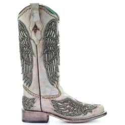 Corral Boots Corral Ladies Turquoise Cross & Wings Overlay & Studs Boots A3743 -Corral Boots A3743 2