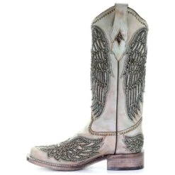 Corral Boots Corral Ladies Turquoise Cross & Wings Overlay & Studs Boots A3743 -Corral Boots A3743 3