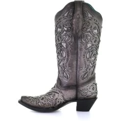 Corral Boots Corral Ladies Grey With Silver Inlay & Studs Embroidered Boots A3939 7 Corral Boots Corral Ladies Grey With Silver Inlay & Studs Embroidered Boots A3939 -Corral Boots A3939 ALTA07 2686x 247b585c 9b49 48a5 966e 5cd273091725