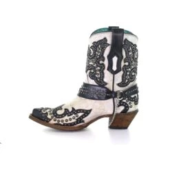 Corral Boots Women’s Corral Western Boots Handcrafted White Black -Corral Boots A3973 ALTA07