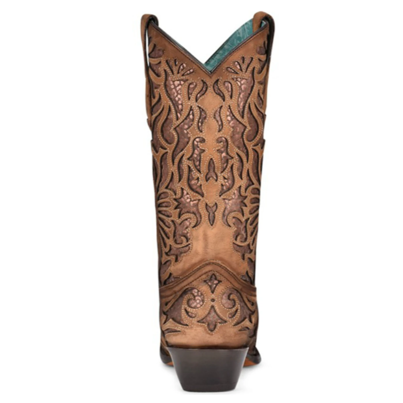 Corral Boots Corral® Ladies Shedron Inlay Snip Toe Brown Western Boots C3813 3 Corral Boots Corral® Ladies Shedron Inlay Snip Toe Brown Western Boots C3813 - Image 3