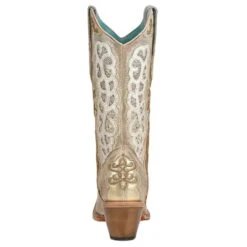 Corral Boots Corral® Ladies Bone White & Gold Studded Western Boots C3895 -Corral Boots C3895d