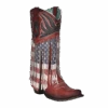 Corral Boots Corral® Ladies Stars & Stripes Fringe & Steel Chain Western Boots C4015