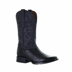 Corral Boots Corral Men's Black Caiman Embroidered Square Toe Boots L5743