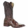 Corral Boots Corral Men's Brown Alligator Wide Square Toe Western Boots A3083