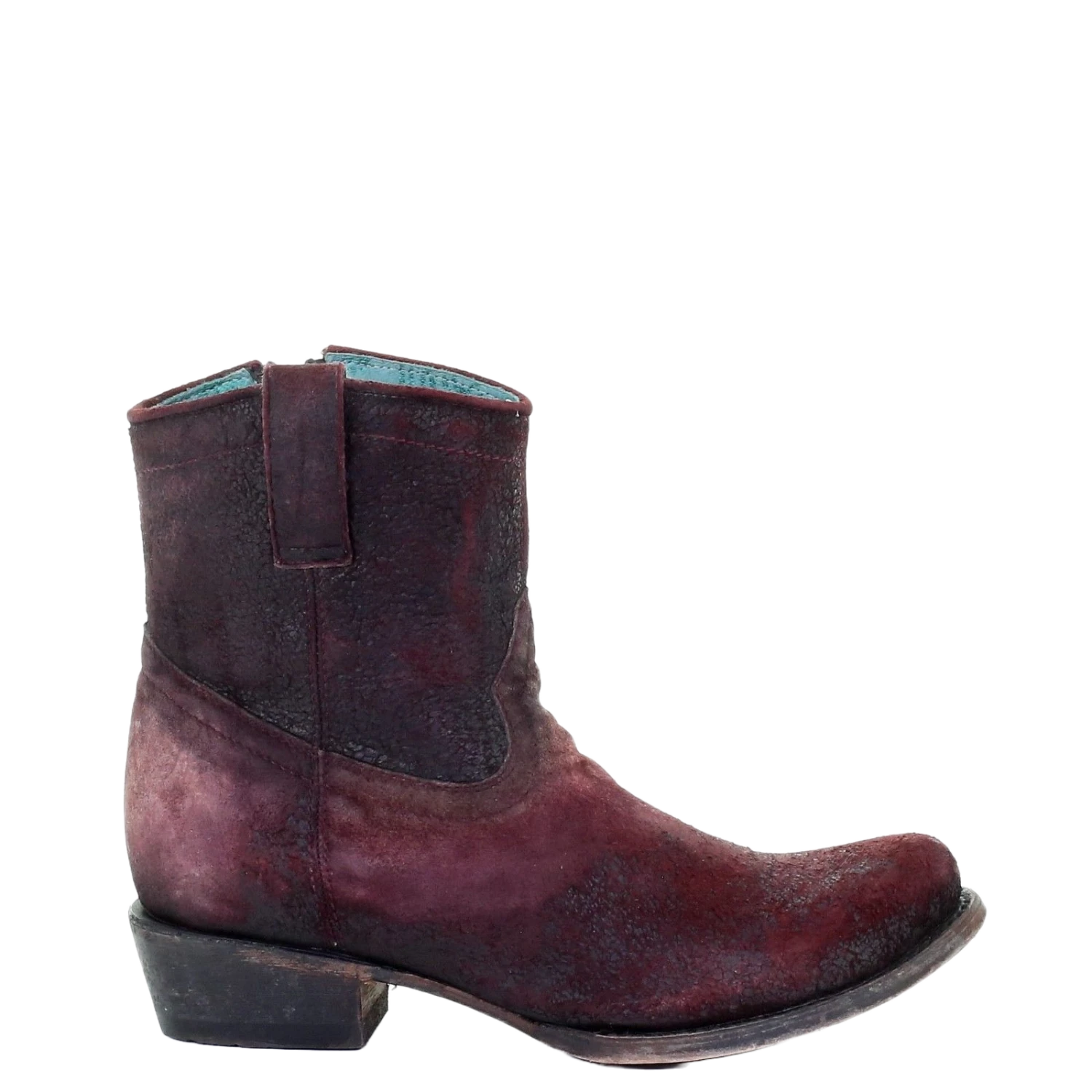Corral Boots Corral Ladies Wine Red Lamb Round Toe Shortie Ankle Boots C3416 2 Corral Boots Corral Ladies Wine Red Lamb Round Toe Shortie Ankle Boots C3416 - Image 2