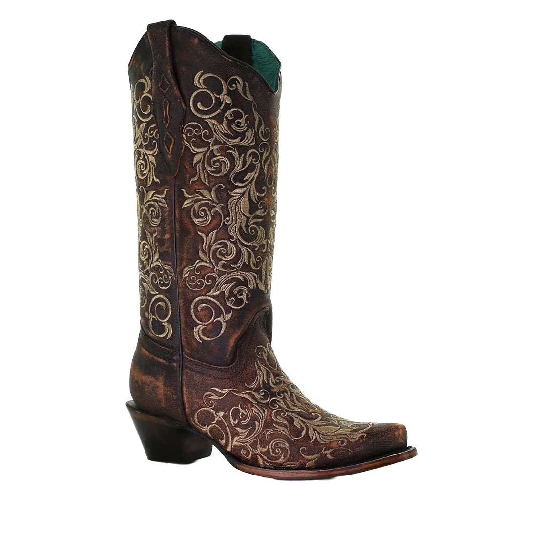 Corral Boots Corral Ladies Honey Brown Floral Snip Toe Western Boots Z5016 1 Corral Boots Corral Ladies Honey Brown Floral Snip Toe Western Boots Z5016