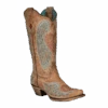 Corral Boots Corral Ladies Studded Heart & Wings Overlay Sand Western Boots A4235