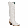 Corral Boots Corral Ladies Pure White Stitch Pattern & Inlay Snip Toe Boots Z5074