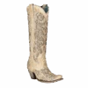Corral Boots Corral® Ladies Beige Distressed Glitter Inlay Western Boots A4345