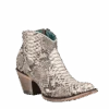 Corral Boots Corral Ladies Natural Full Python Round Toe Booties A4319