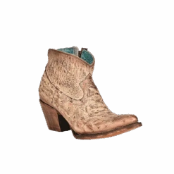 Corral Boots Corral® LadiesExotic Ivory Ankle Boots A4393