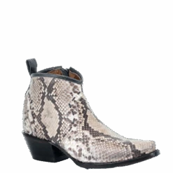 Corral Boots Corral Ladies Natural Python Skin Snip Toe Booties A3655