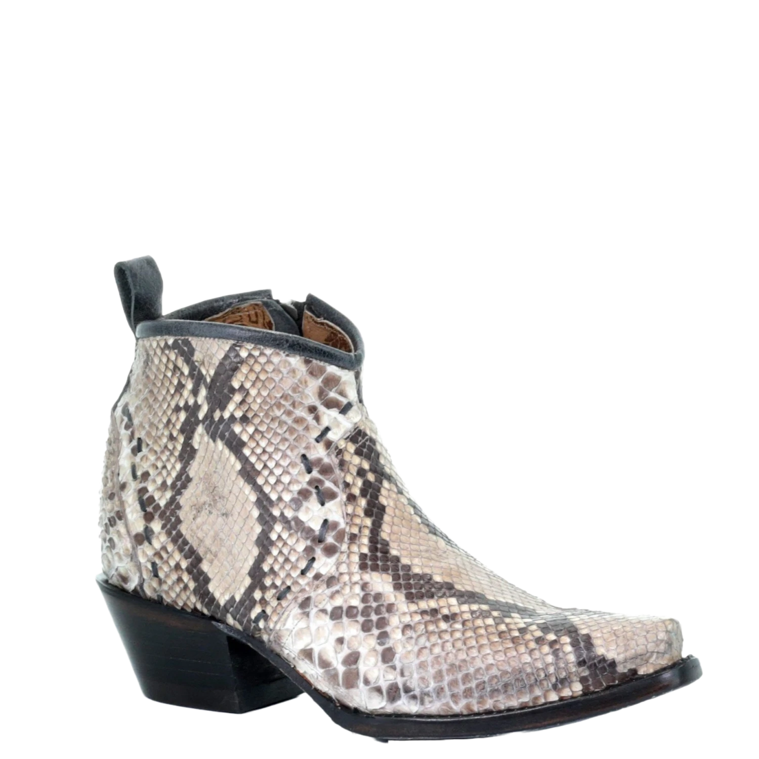 Corral Boots Corral Ladies Natural Python Skin Snip Toe Booties A3655 1 Corral Boots Corral Ladies Natural Python Skin Snip Toe Booties A3655
