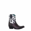 Corral Boots Corral Ladies Black & White Overlay And Embroidery Ankle Boots C3758