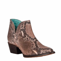 Corral Boots Corral Ladies Natural Python Pointed Toe Booties C3832