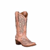 Corral Boots Corral® Youth Girls Pink Glitter Inlay Western Snip Toe Boots T0103