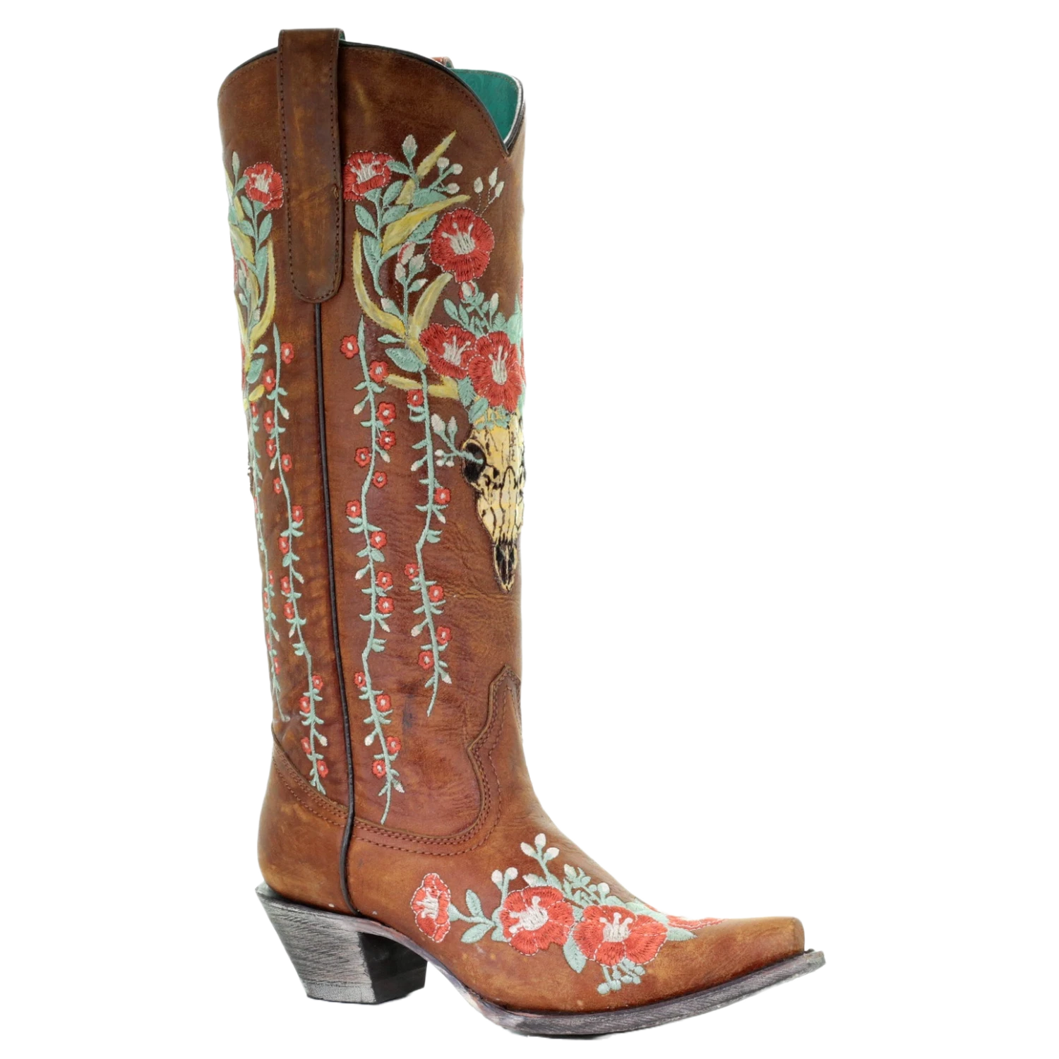 Corral Boots Corral Ladies Juliet Tan Deer Skull Floral Embroidery Boots A3620 1 Corral Boots Corral Ladies Juliet Tan Deer Skull Floral Embroidery Boots A3620