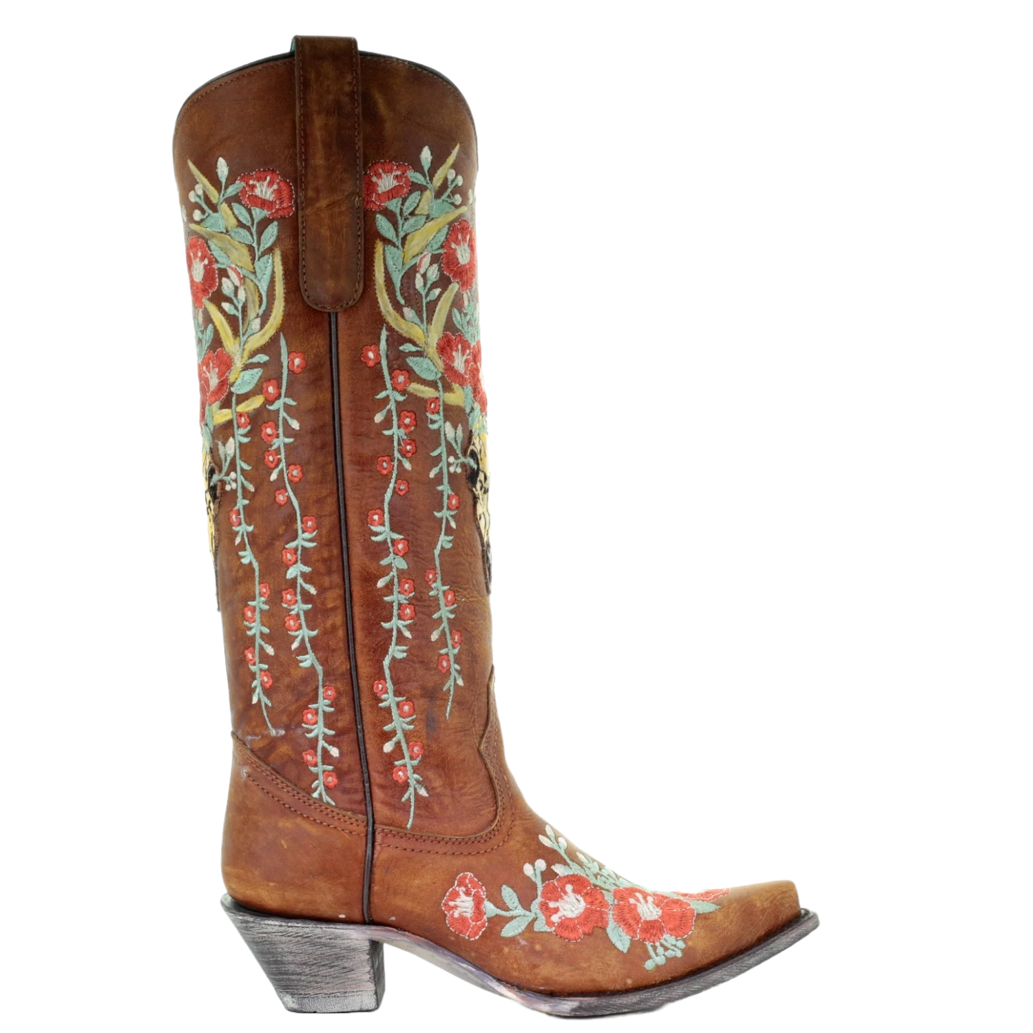 Corral Boots Corral Ladies Juliet Tan Deer Skull Floral Embroidery Boots A3620 2 Corral Boots Corral Ladies Juliet Tan Deer Skull Floral Embroidery Boots A3620 - Image 2