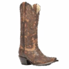 Corral Boots Corral Ladies Brown Full Overlay And Stud Boots G1309