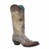 Corral Boots Corral Ladies Brown Wings & Cross Embroidery & Crystals Boots A3771