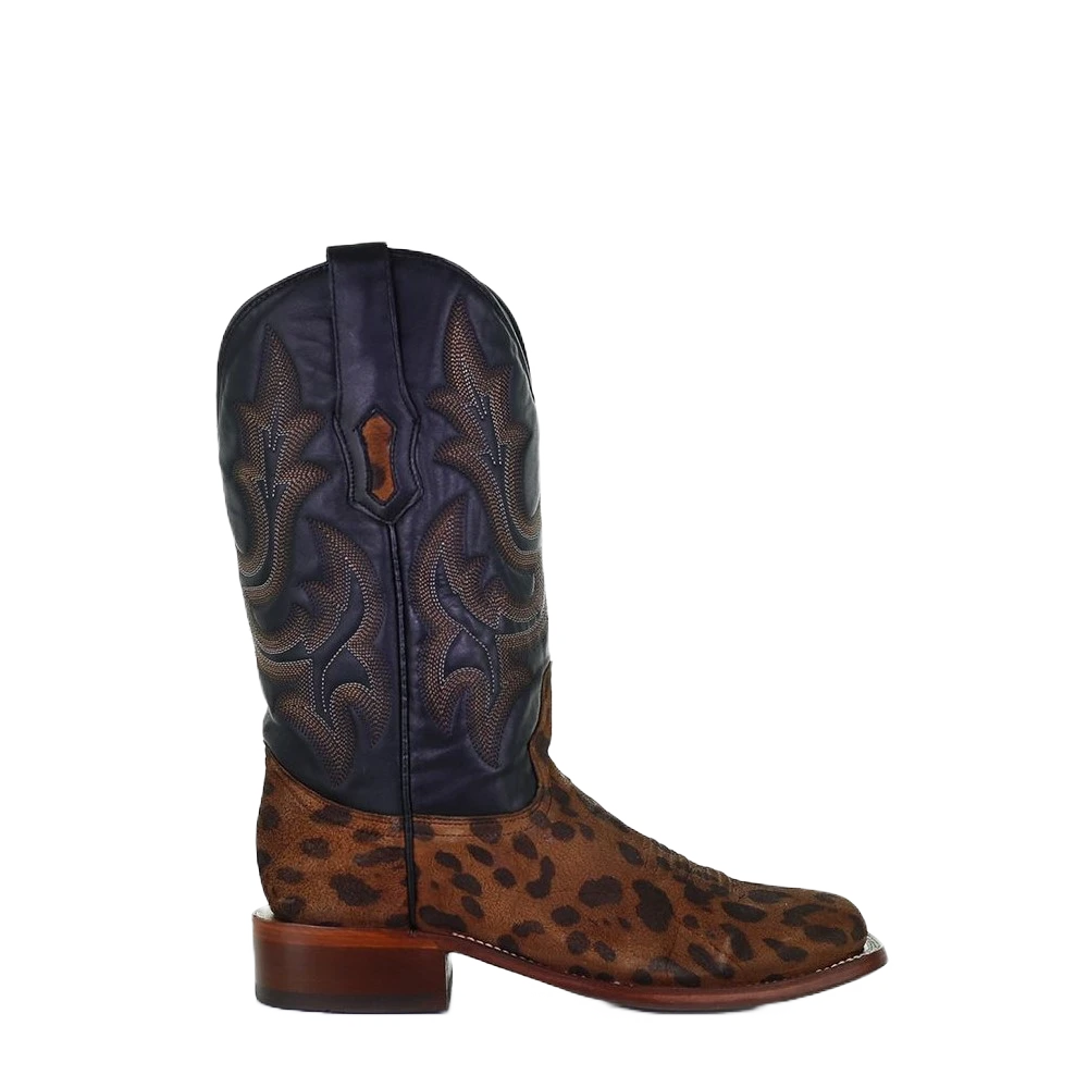 Corral Boots Corral Ladies Camel Leopard & Black Embroidery Square Toe Boots A4144 2 Corral Boots Corral Ladies Camel Leopard & Black Embroidery Square Toe Boots A4144 - Image 2