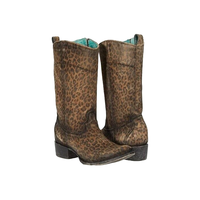 Corral Boots Corral Ladies Sand Cheetah Print With Zipper Round Toe Boots C3689 1 Corral Boots Corral Ladies Sand Cheetah Print With Zipper Round Toe Boots C3689