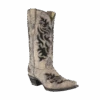 Corral Boots Corral Ladies Bone & Black Glitter Inlay Boots E1237
