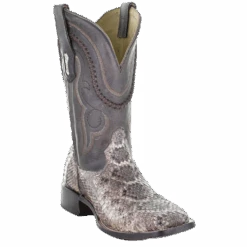 Corral Boots Corral Men's Natural Rattle Snake Square Toe Western Boots A3800
