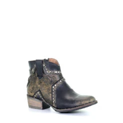 Corral Boots Women's Corral Leather Ankle Boots Handcrafted Black