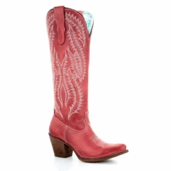 Corral Boots Women’s Corral Tall Boots Handcrafted Red