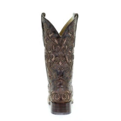 Corral Boots Corral Ladies Brown Inlay, Studs & Embroidery Boots A3326 -Corral Boots a3326 3